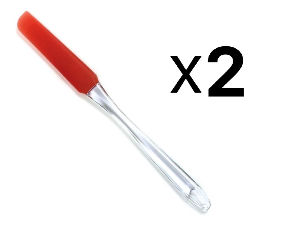 Norpro Silicone Jar Icing Spreading Cake Decorating Spatula in Red Soft Silicone