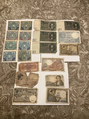 Lote De Colección De 20 Billetes De Banco Alemanes Y Etc De La Segunda Guerra Mundial Foto 1 de 4