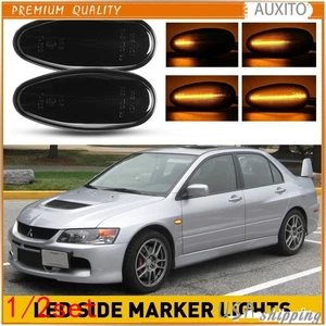 2/4/6 Sequential LED Side Marker Blinker Light Fit Mitsubishi Lancer EvoX Mirage - Picture 1 of 23
