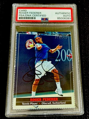 Roger Federer RARE AUTO SI For Kids Tennis 2005 RC POP 1 / 1 Swiss DNA PSA - Image 1 of 3