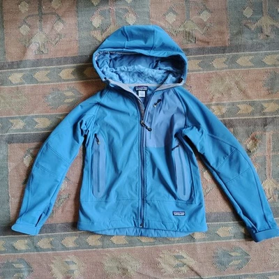 Chaqueta Patagonia Mujer Pequeña Azul Softshell Cremallera Completa Exterior Mujer Abrigo Foto 1 de 4