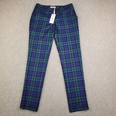 Pantalones Vineyard Vines para mujer 00 negro reloj a cuadros tartán elástico NUEVO Foto 1 de 4