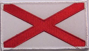 ALABAMA STATE FLAG PATCH - SAINT PATRICK'S CROSS - DIXIE - Picture 1 of 1