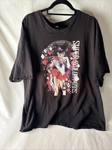 Super Sailor Mars T Shirt Black 4XL DELTA PRO WEIGHT - Picture 1 of 10
