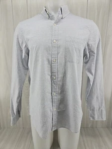 Vineyard Vines Men's Slim Fit Button Up Murray Shirt in Blue Stripe Cotton Linen - Picture 1 of 9