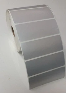 Silber Polyester Thermotransfer 4"x1,5" Etiketten für Zebra ZD/GK/GX/2844 -1 Rolle - Bild 1 von 2