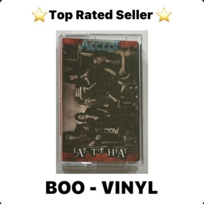 Accept Eat The Heat 1989 Cassette tape Epic Records Heavy Metal Ex / Mint - Image 1 of 4