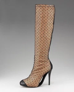 Maison Martin Margiela Netz Kniestiefel Größe 39 = US-Größe 8,5-9 neu im Karton UVP 1.690,00 $ + Tx - Bild 1 von 4