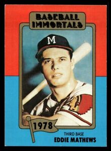 SSPC Baseball Immortals Eddie Mathews 1980 #166 Milwaukee Braves