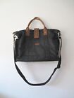 VASCHY Water Resistant Waxed Black Canvas Leather Vintage Laptop Bag Tote