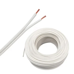 Lautsprecherkabel 2x0,75mm² High End Voll-Kupfer Audio Leitung Boxen Kabel weiss - Bild 1 von 3