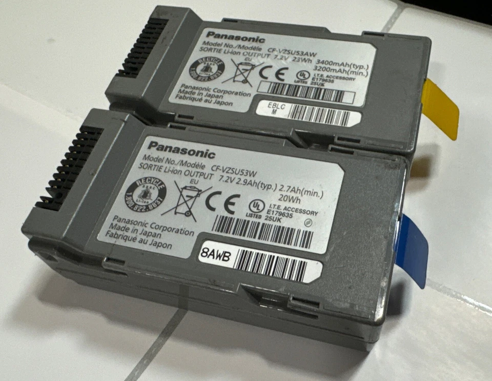 Panasonic CF-VZSU53AW CF-VZSU53W 20-23Wh 7.2V 2.9AH CF-H1 CF-H2 CF-U1 MK1 Foto 1 de 4