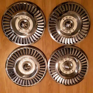 1957 Ford Thunderbird 14 inch Full Wheel HUBCAPS (SET OF 4) - Picture 1 of 6