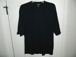 Men's Slates Black V-Neck Shirt Size XL
