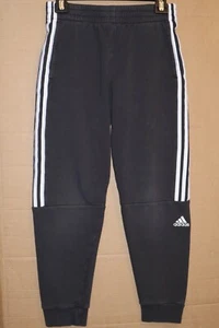 Adidas Youth Boys Black Cotton Fleece Jogger Sweatpant - Large 14/16 - Picture 1 of 3