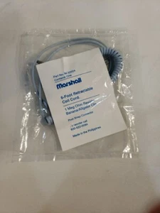 Marshall M-32024 6ft Coiled Grounder Cord 1 Meg Banana/Alligator Clip ESD Safety - Picture 1 of 3