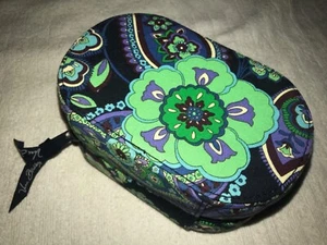 VERA BRADLEY Travel Jewelry Box  Zip Around 6.5” Paisleys Black/Green/Blue - Picture 1 of 4