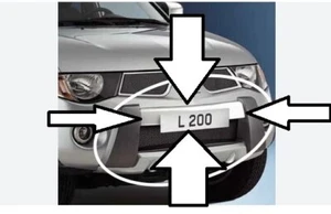 MZ313616 BULL BAR CENTRALE CROMATO  per MITSUBISHI L 200 KB4 TRITON 2.5 - Foto 1 di 2