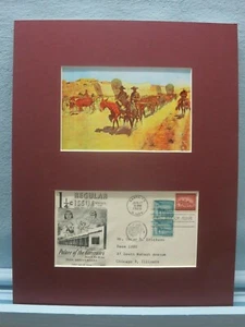 "The Santa Fe Trail" painted by Frederic Remington & Santa Fe First Day Cover  - Picture 1 of 2