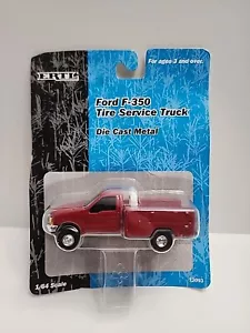 HTF Ertl 1:64 Ford F-350 Tire Service Truck W/Duals Red - Picture 1 of 7