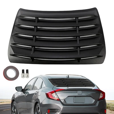For 2016-2021 Honda Civic Sedan/4DR ABS Rear Window Louvers Cover Sun Shade - Imagem 1 de 4