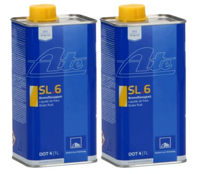 2 LiTer Kit ATE Original SL.6 Brake Fluids DOT-4 DOT4 SL6 For AUDI LAND ROVER VW - Image 1 of 4