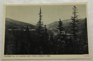 Highway No. 10 Looking West From Lookout Pass, Idaho. Postcard (U2) - Picture 1 of 2