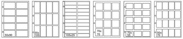 Fogli Raccoglitori per Figurine Panini Nuzzi Reli Lampo Reli scegli la Misura
