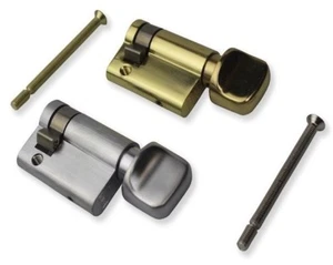 Euro Profile Cylinder Door Lock Barrel Single Half Euro Thumb Turn 45mm - Picture 1 of 3