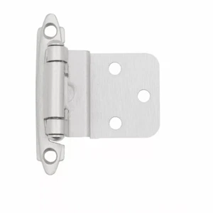 Basics 3/8'' Kitchen Inset Cabinet Door Hinge, Self-Closing, 1 Unit Satin Nickel - Picture 1 of 3