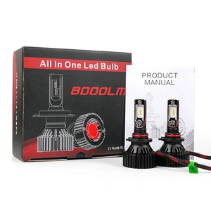 Kit de luz alta de faros blancos T8 LED 80W 8000LM 6000K - 9005 HB3 (E) - Imagen 1 de 8