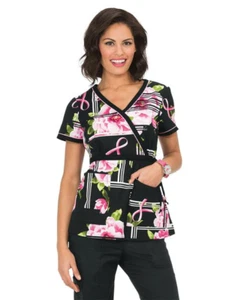 {SMALL} KOI Kathryn Scrub Top 115PR-CLA Camellia - Picture 1 of 1