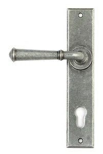 From The Anvil 45129 Pewter Regency Door Lever Espag. Lock Set - Picture 1 of 4