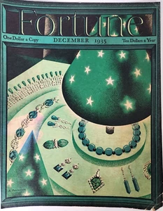 Schmuck Antonio Petruccelli Fortune Cover nur Dezember 1935 Kunstmagazin Druck - Bild 1 von 9