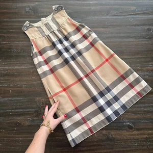 6-7 Jahre authentisches Burberry Mädchen kultiges Kleid Nova Check klassisches Outfit Kinder - Bild 1 von 13