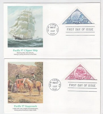 TurtlesTradingPost- Pacific 97 Stamp Show- 1997- #3130-31 - FDC Fleetwood Pair - Image 1 of 2