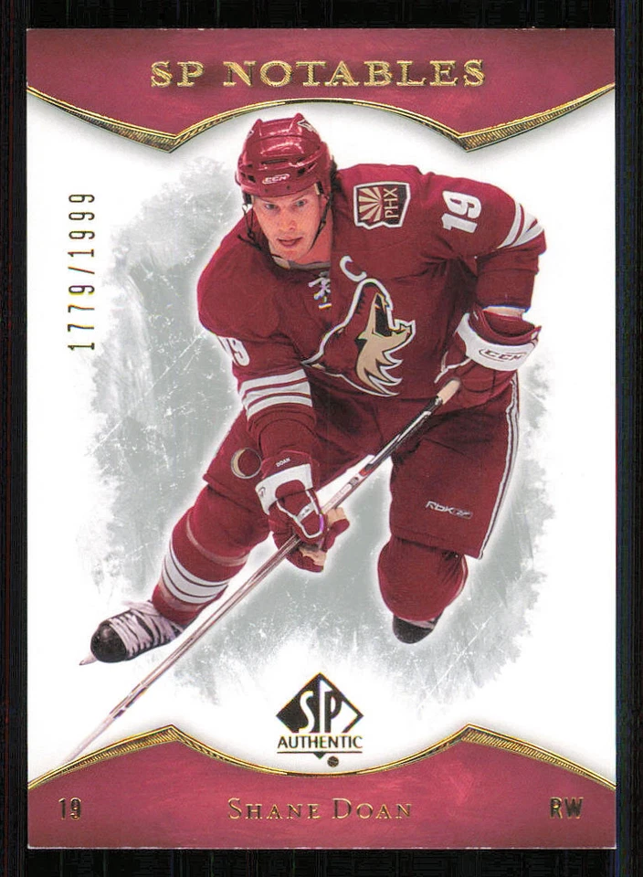 2007-08 SP Authentic #116 Shane Doan NOT /1999 - Image 1 of 2