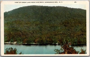 Postcard VIEW OF GREEN LAKE FROM CAVE ROCK, ADIRONDACK MTS., Νew York 1924 Hq - Picture 1 of 2