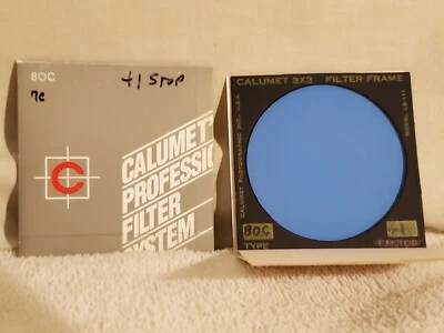 Calumet Profesional Filter System No. 80C Blue, In Filter Frame 75 x 75mm, 3x3" - Image 1 of 4