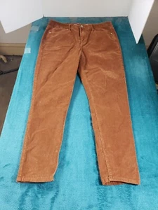 Seven7 Jeans Sz 16 Womens Brown Stretch Pants Corduroy High Rise Skinny - Picture 1 of 13