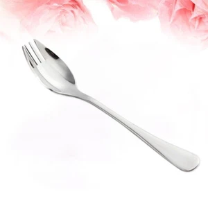 Noodle Spoon Salad Dessert Dual Purpose Fork and Work Travel Stainless Steel - Picture 1 of 11