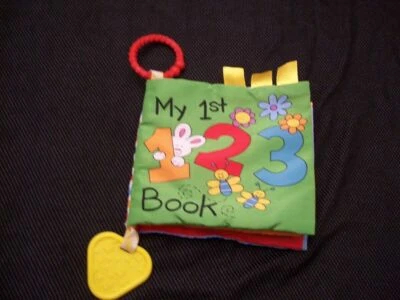 CRIBMATES My 1st 1-2-3 Book~páginas suaves y arrugadas~se conecta al cochecito~mordedor~bebé Foto 1 de 4