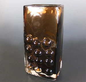 FINE GEOFFERY BAXTER for WHITEFRIARS CINNAMON GLASS MOBILE PHONE VASE - Picture 1 of 11