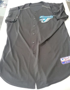 Camiseta deportiva majestuosa negra emitida por el equipo Toronto Blue Jays #58 MLB usada usada - Imagen 1 de 5
