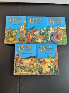 Vintage Die Bibelgeschichte Band 1-5 Set mit 5 Büchern von Arthur S Maxwel 1950er EXC - Bild 1 von 24