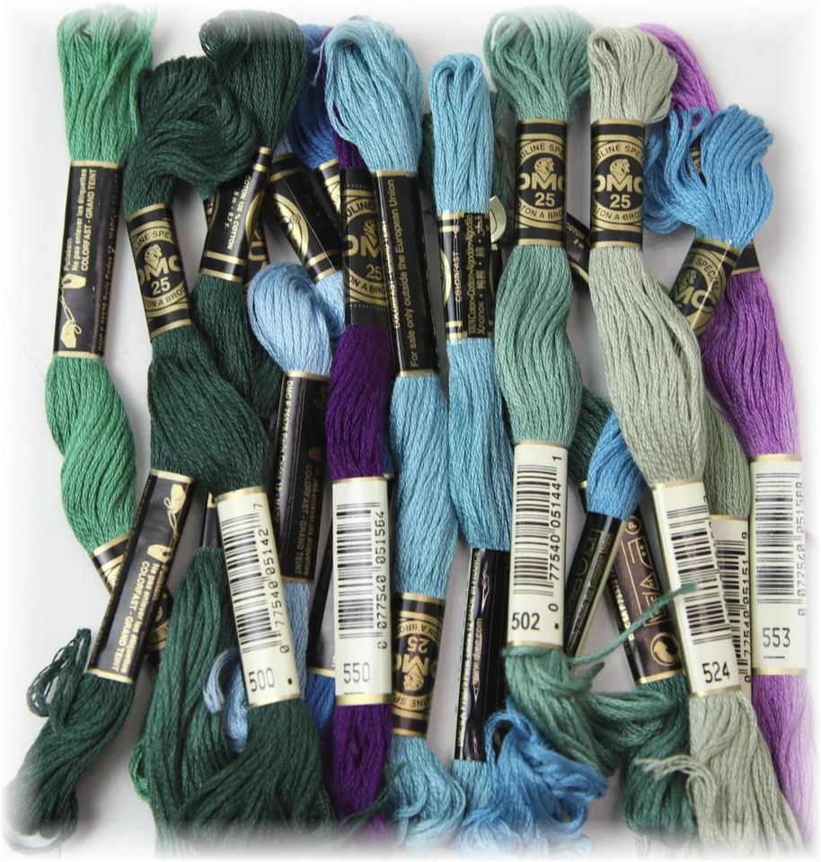 DMC Cotton Embroidery Thread Mixed Lot of 13 Assorted # 500 Colours Only - image 1 of 1