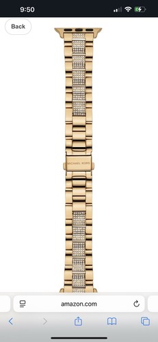 Cinturino orologio Michael Kors Apple oro nuovo con etichette per acciaio inox 38mm 40mm 45mm MKS8021