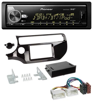 Pioneer Bluetooth USB DAB MP3 Autoradio für Kia Rio UB ab 2015 piano-schwarz - Bild 1 von 4