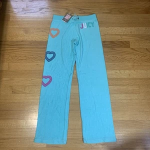 Pantalones deportivos Juicy Couture Pam Gela Terry Life is Juicy azules jóvenes niñas 14 nuevos con etiquetas - Imagen 1 de 7