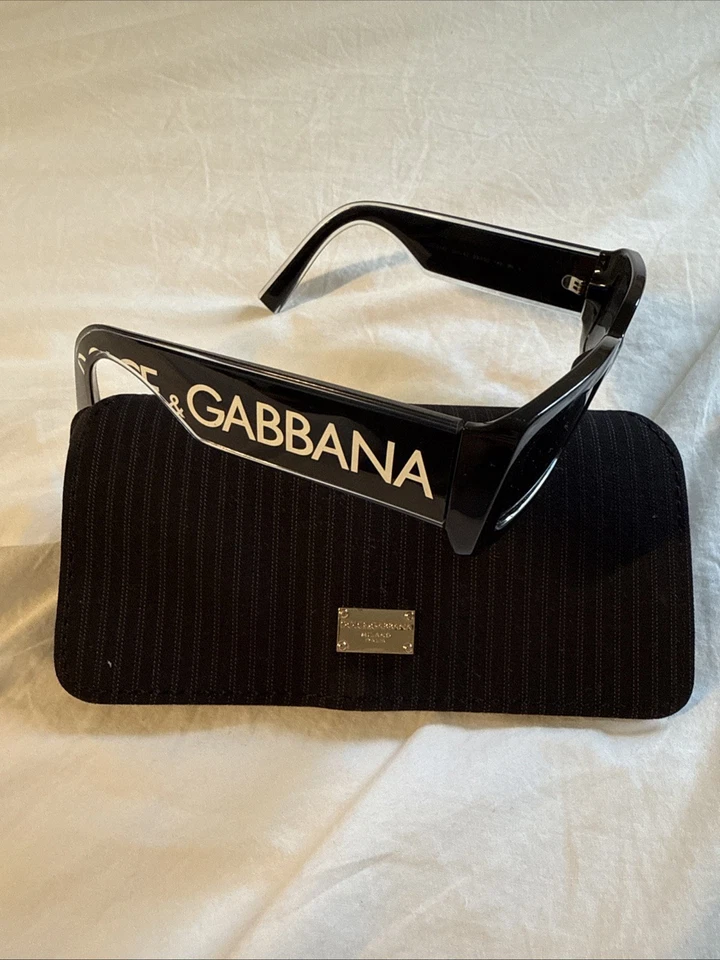Authentic Dolce & Gabbana DG6187 501/87 53 mm Black Rectangular Sunglasses/Case - Image 1 of 4